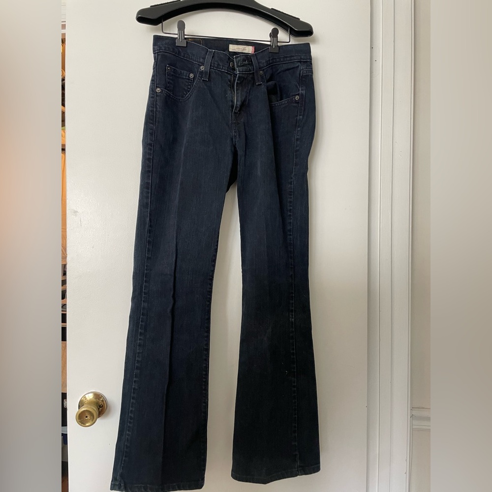 Levi's Curvy Blue Flare Wide Leg Jeans